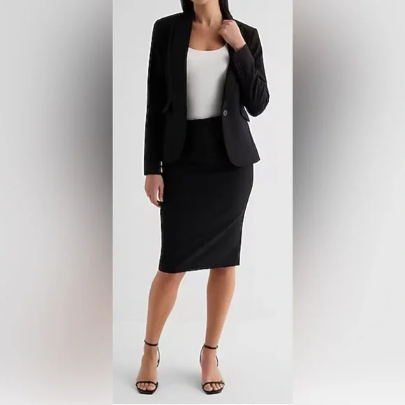 Express Skirts Express Midi Pencil Skirt With Slit In Back